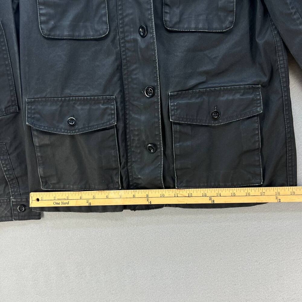 VTG J. Crew Jacket Women's S Black Washed and Aged Waxed Cotton Utility Preppy - Picture 6 of 12